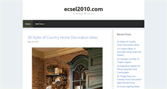 Desktop Screenshot of ecsel2010.com